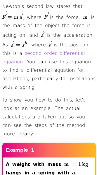 Article on The Differential Equation for Harmonic Oscillators
