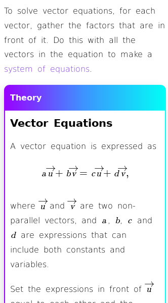 Article on How to Solve Vector Equations