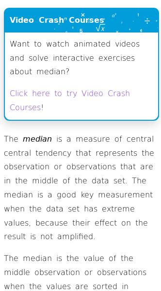 Median free math encyclopedia fun easy language house of math