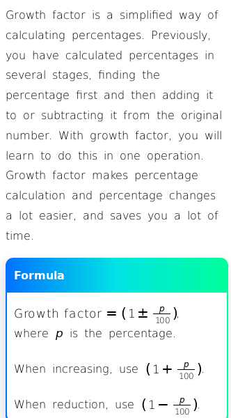 Article on How to Calculate Growth Factor