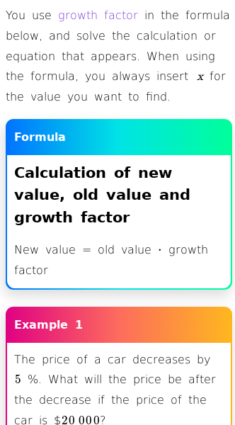 Article on How to Use Growth Factors in Calculations